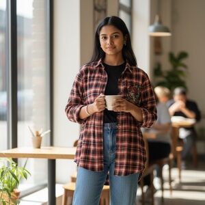 Vintage Flannel Dia De Los Muertos patch. Small Retro Flannel